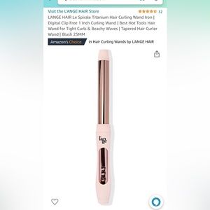 Lange 25mm Le Spirale titanium digital curling wand